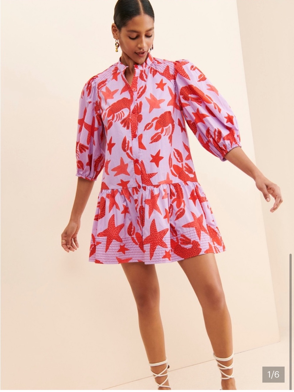 FARM RIO Lobster Sky Mini Dress